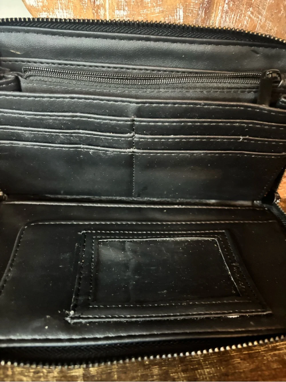 Betsey Johnson Black Zip-Around Wallet